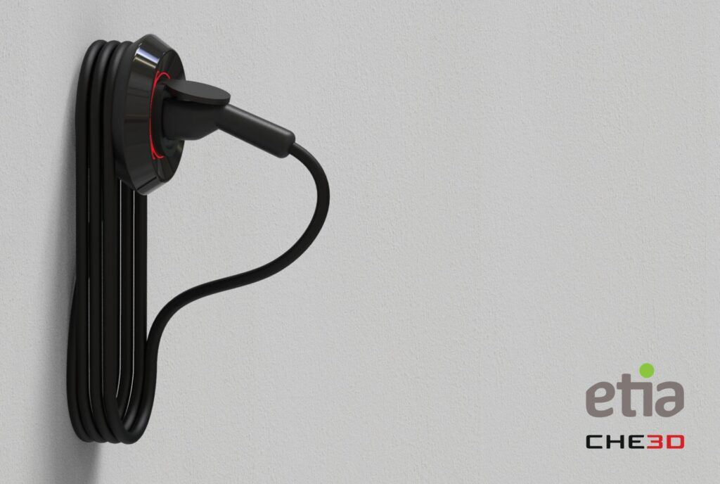 Cargador para autos eléctricos de Etia, producto final
