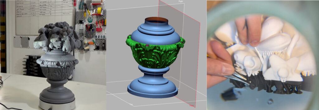 Copones históricos impresos en 3D en bioplástico