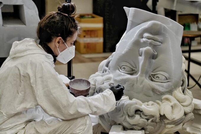 Ensamblado de la réplica del David de Miguel Ángel impresa en 3D