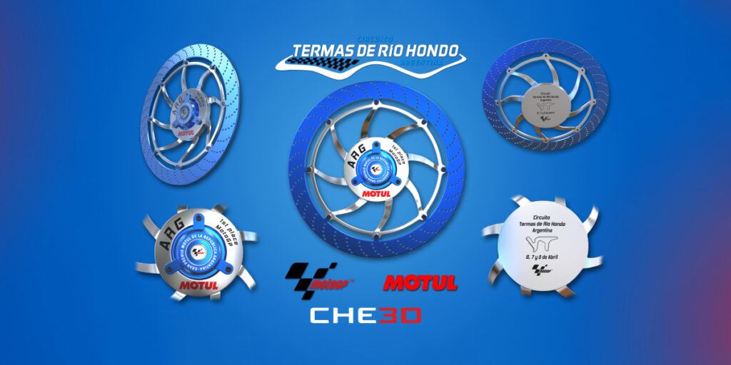 Trofeo de MotoGP inspirado en un disco de freno