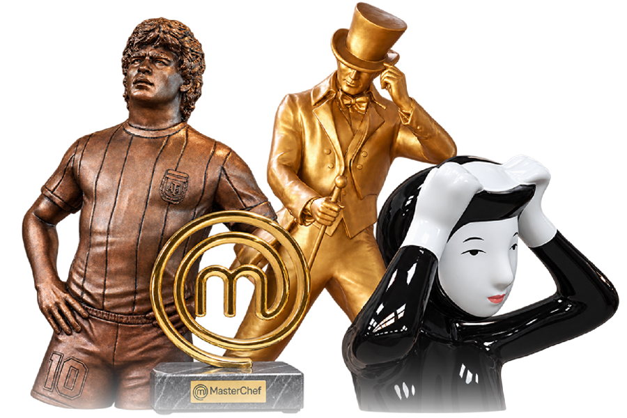Trofeo y escultura fabricados por Che3D para una marca